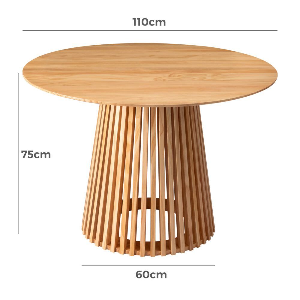 Palmer Natural Dining Table - Natural colour