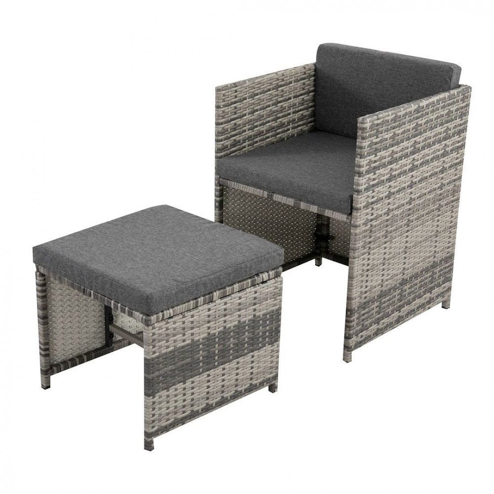 Bali 13Pc Outdoor Dining Set-Grey