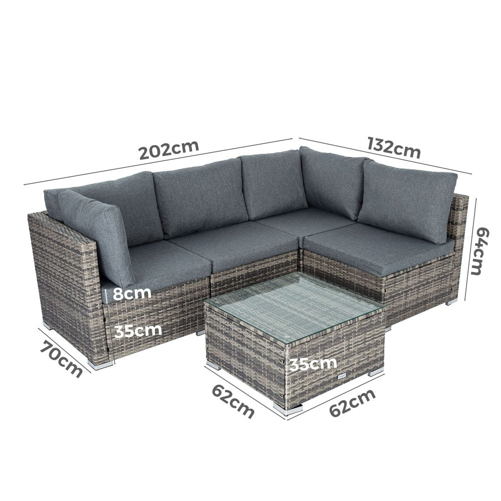 Outdoor Modular Lounge Sofa Bondi-Black