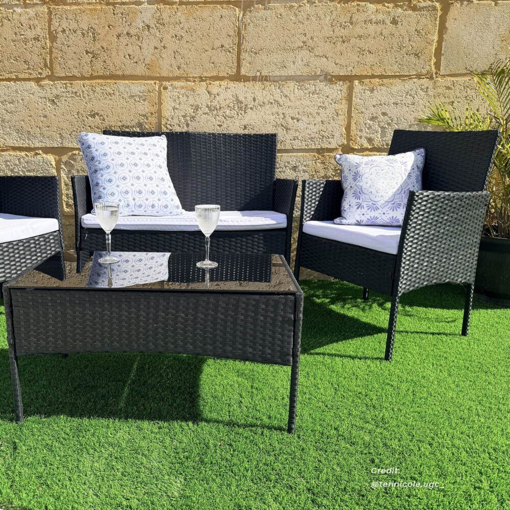 Ville 4-Seater PE Wicker Outdoor Lounge Sofa Set | 2026 table 160 - photo 6
