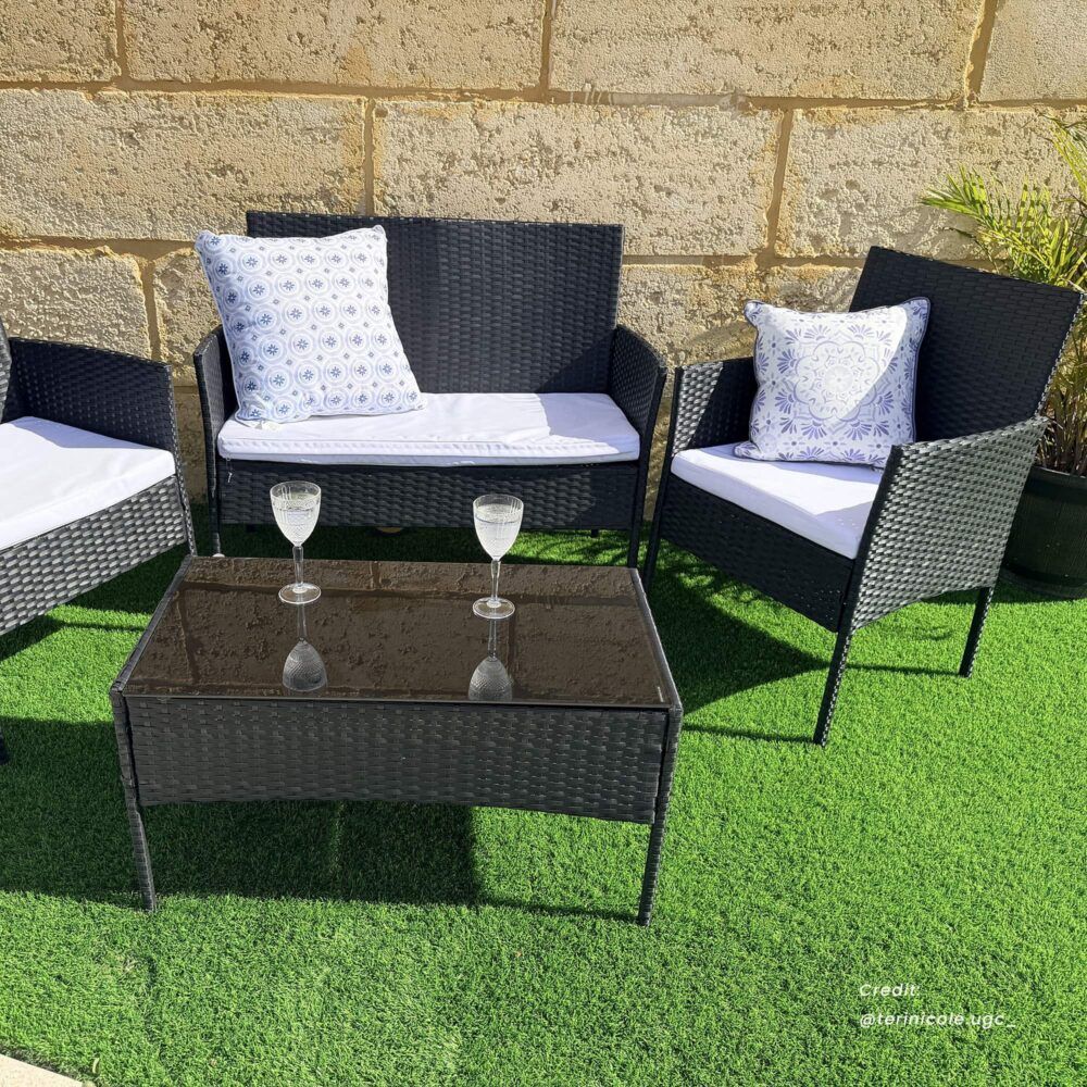 Ville 4-Seater PE Wicker Outdoor Lounge Sofa Set, 2026 table 160 - photo 7