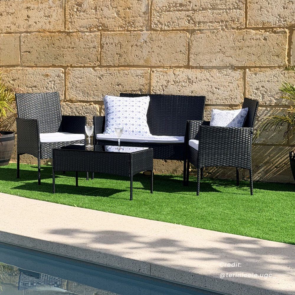 Ville 4-Seater PE Wicker Outdoor Lounge Sofa Set with 2026 table 160 - photo 8