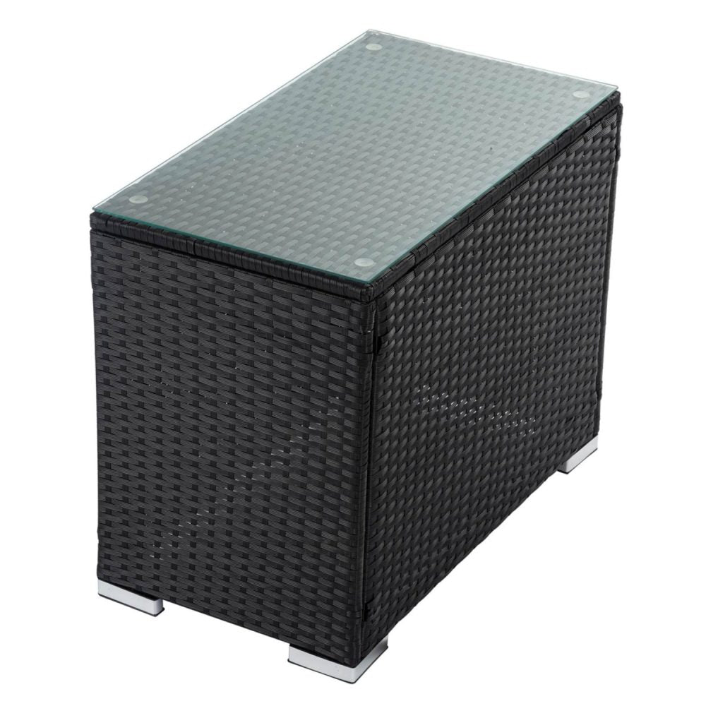 Black colour - Black Wicker End Table
