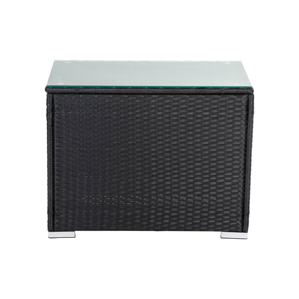 Outdoor - Black Wicker End Table