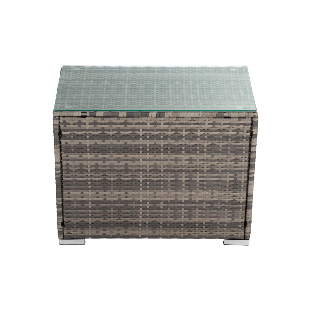 Outdoor Tables - Grey Wicker End Table