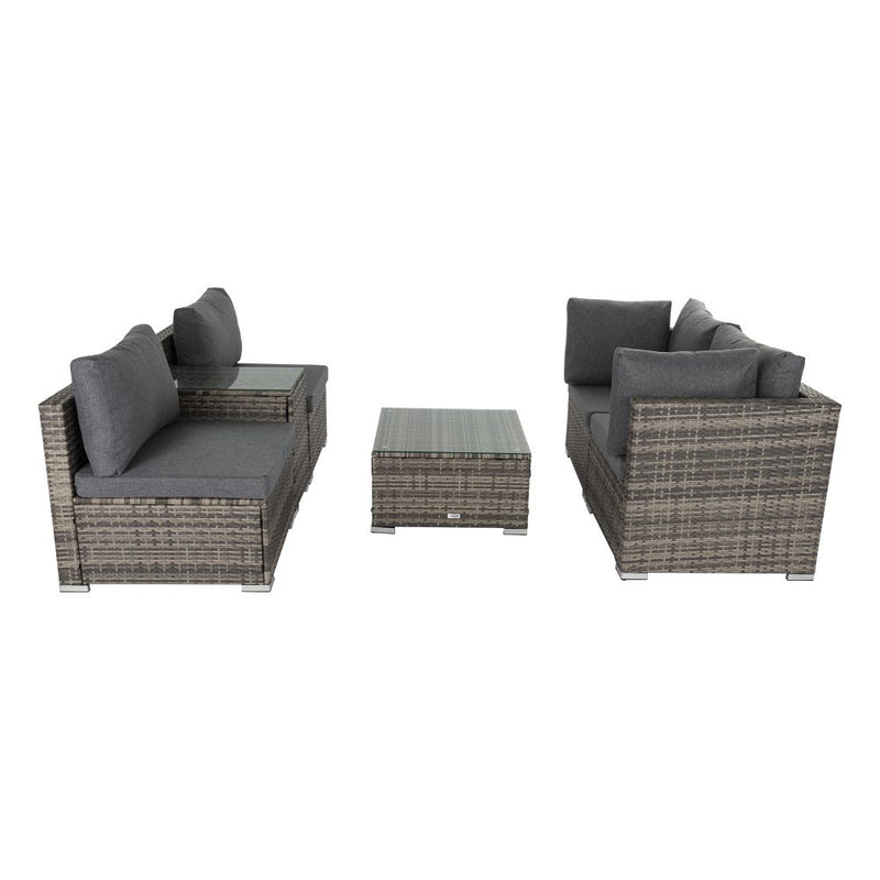 Outdoor Modular Lounge Sofa With Wicker End Table Set - 2026 table 574