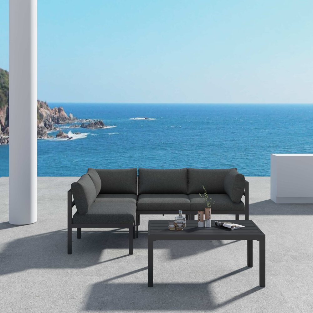 Discover the Outdoor Charcoal Grey Minimalist Lounge Set