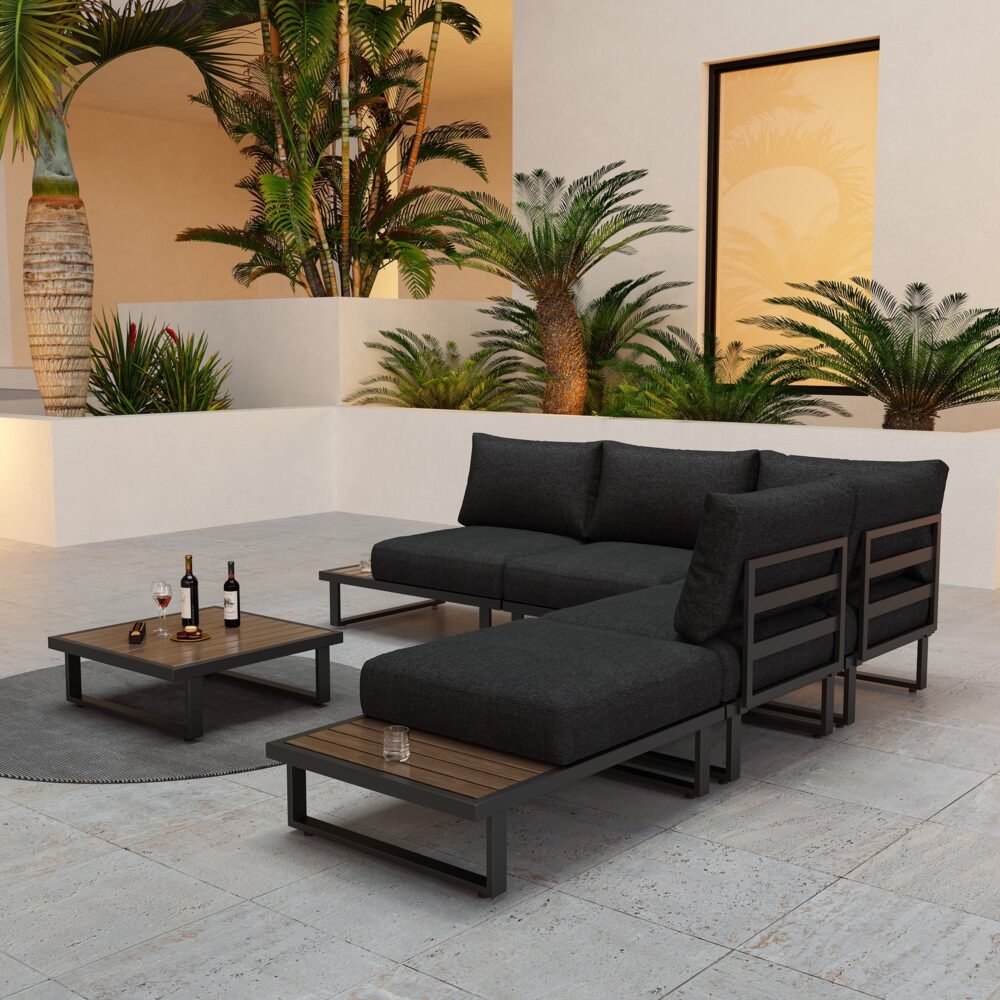 Modern Outdoor 7 Pcs Lounge Set