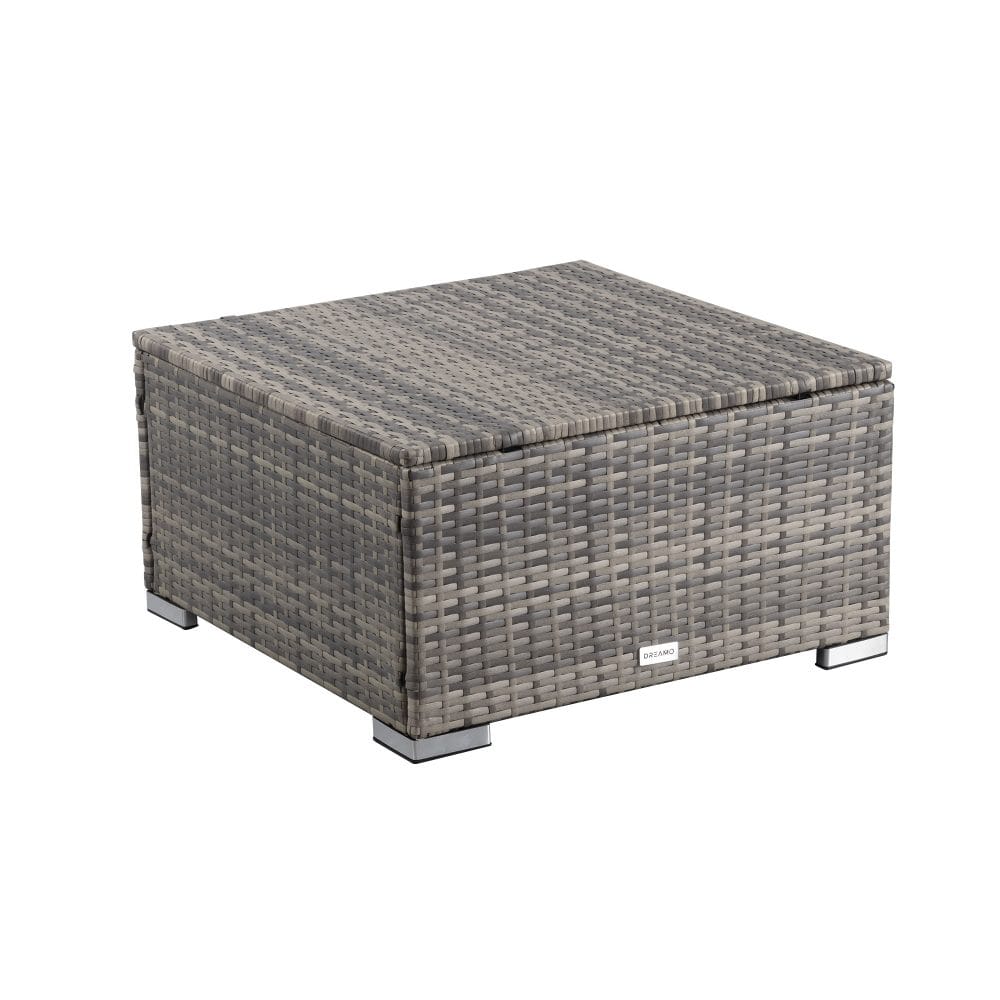 Grey Wicker Ottoman Outdoor