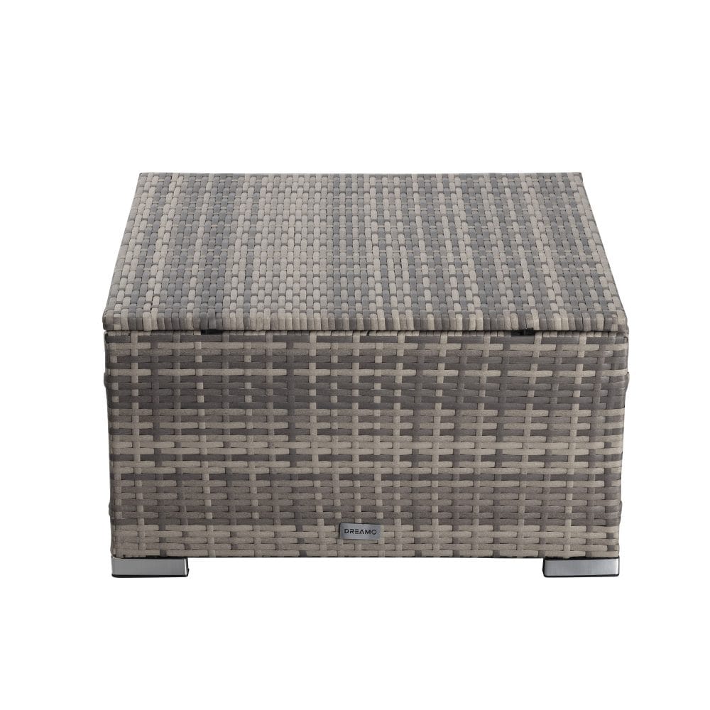 Grey Wicker Ottoman Outdoor