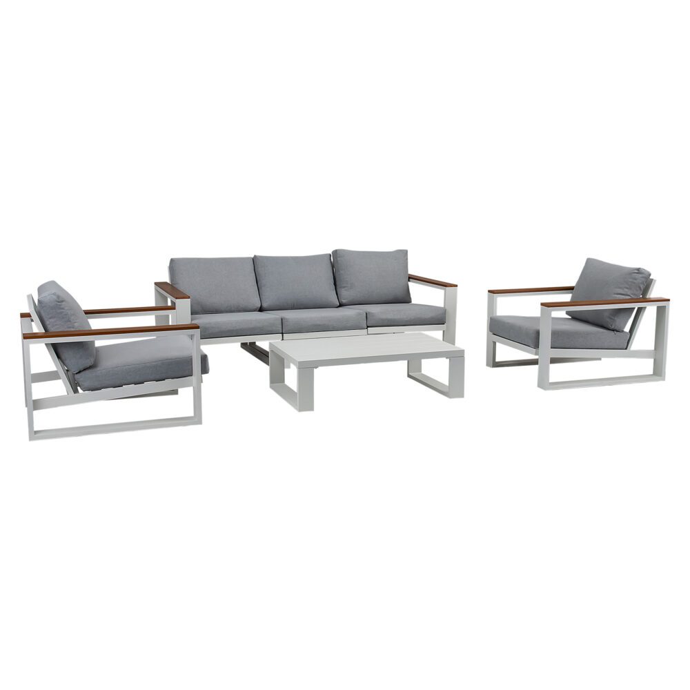 5 Seater Grandeur Lounge Suite White