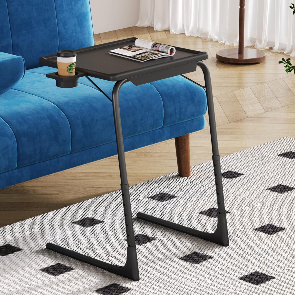 Foldable Table Adjustable Tray Laptop Desk Black | Holder