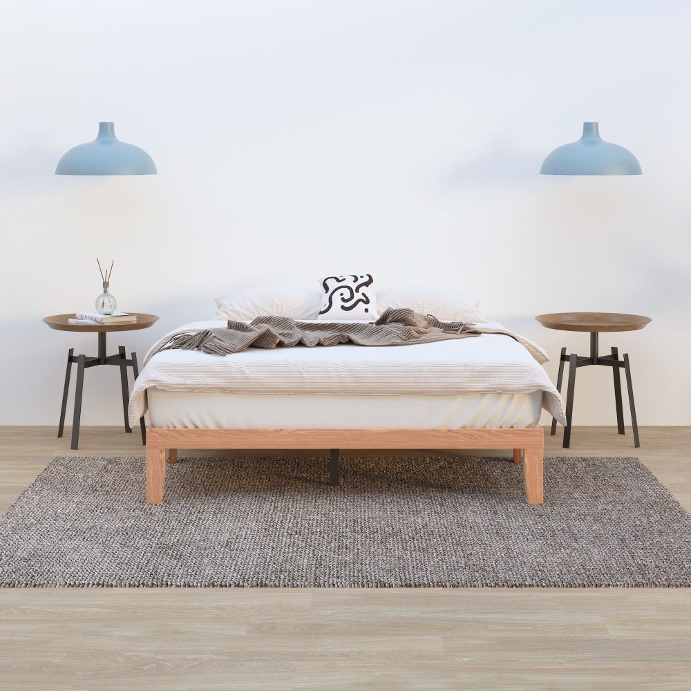 Warm Wooden Natural Bed Base Frame – Double | Double