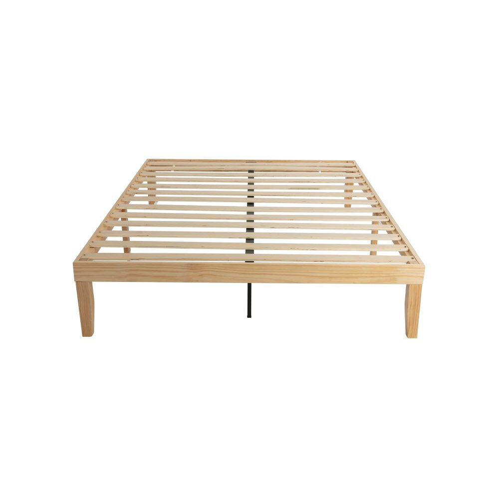 Handcrafted Double Bed Base Frame - Warm Wooden Wonder