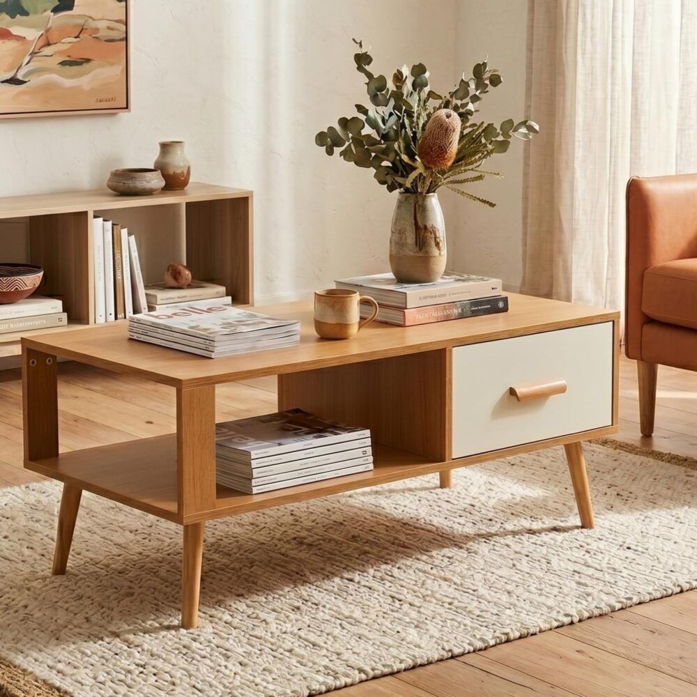 Nordic Nook Coffee Table - Entertainment Unit Unit Storage