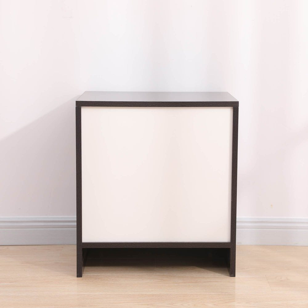 Bedside Table Nightstand With Drawer Set Of 2 Brown