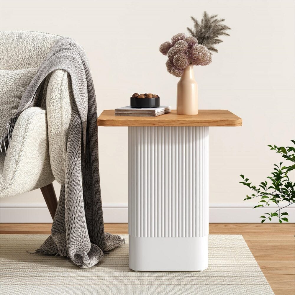 Natural Wood Side Table