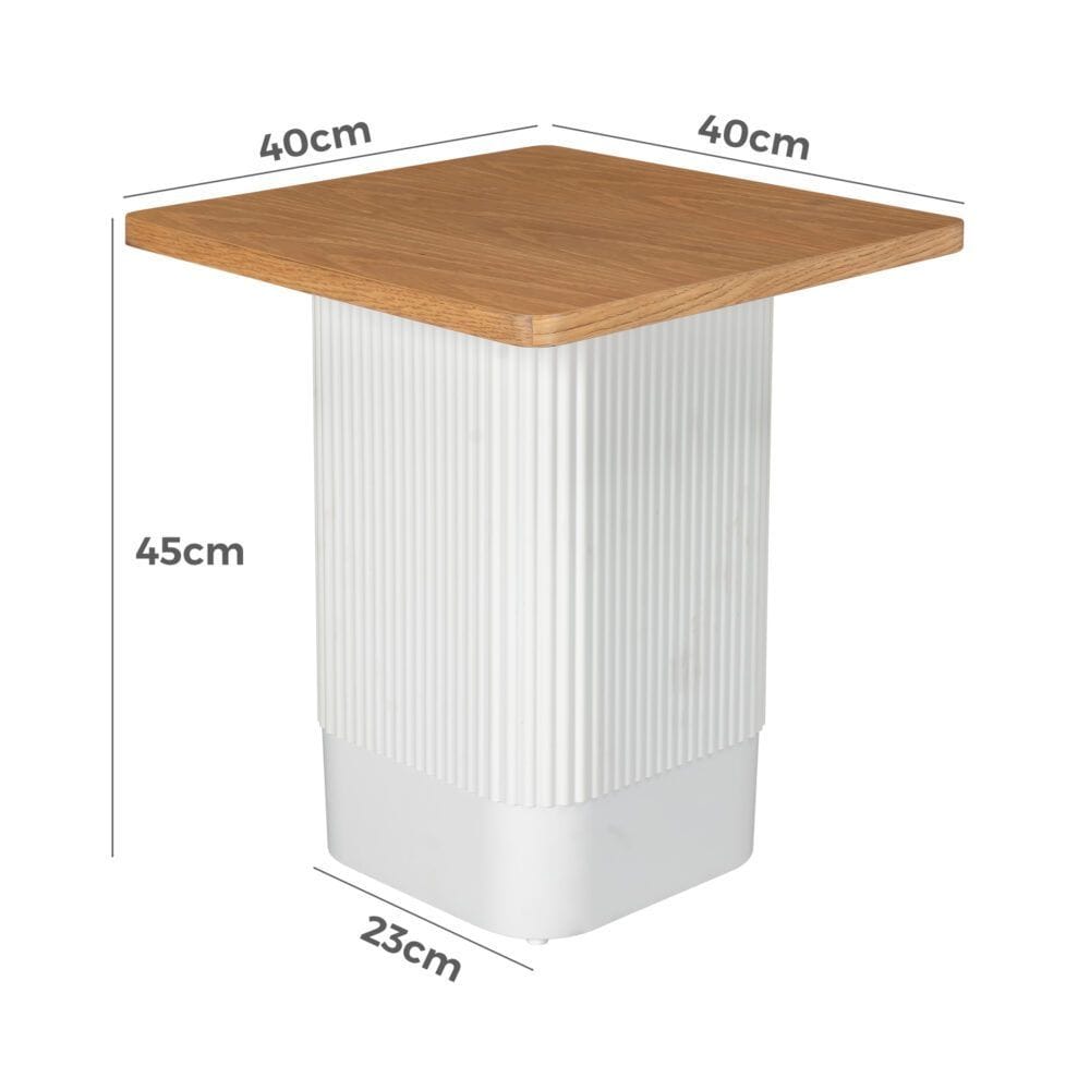 Natural Wood Side Table
