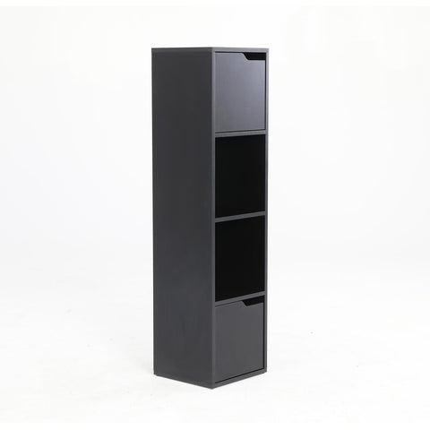 119Cm Black Bathroom Storage Cabinet Tall Slim