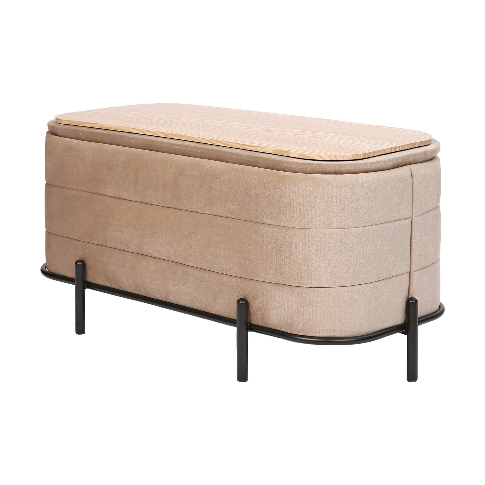 Storage Ottoman Velvet Bench 90x44.5x44cm