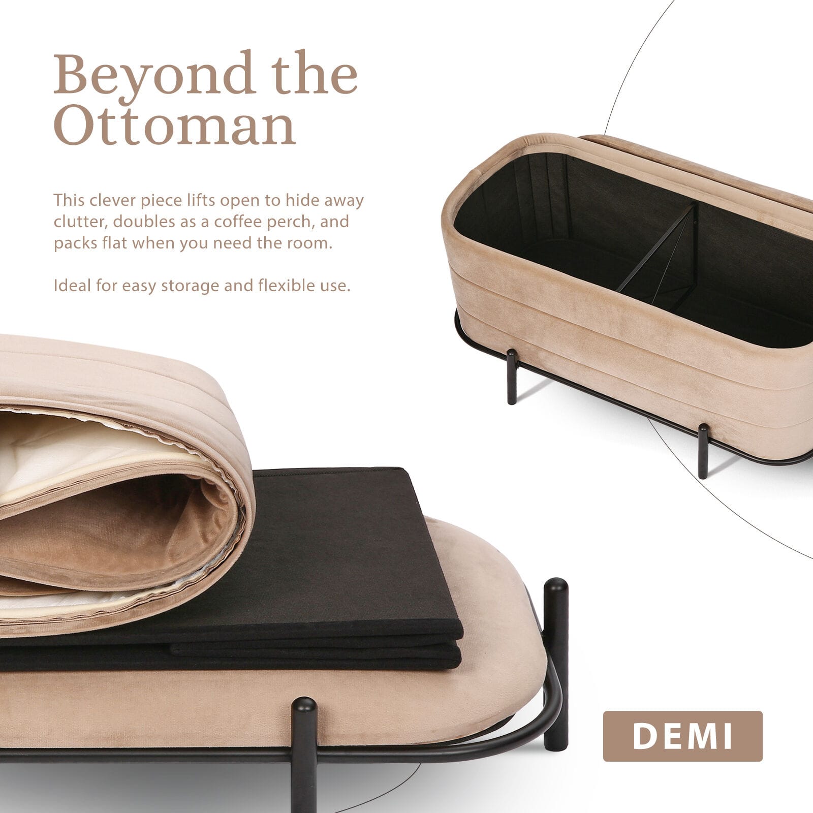 Storage Ottoman Velvet Bench 90x44.5x44cm