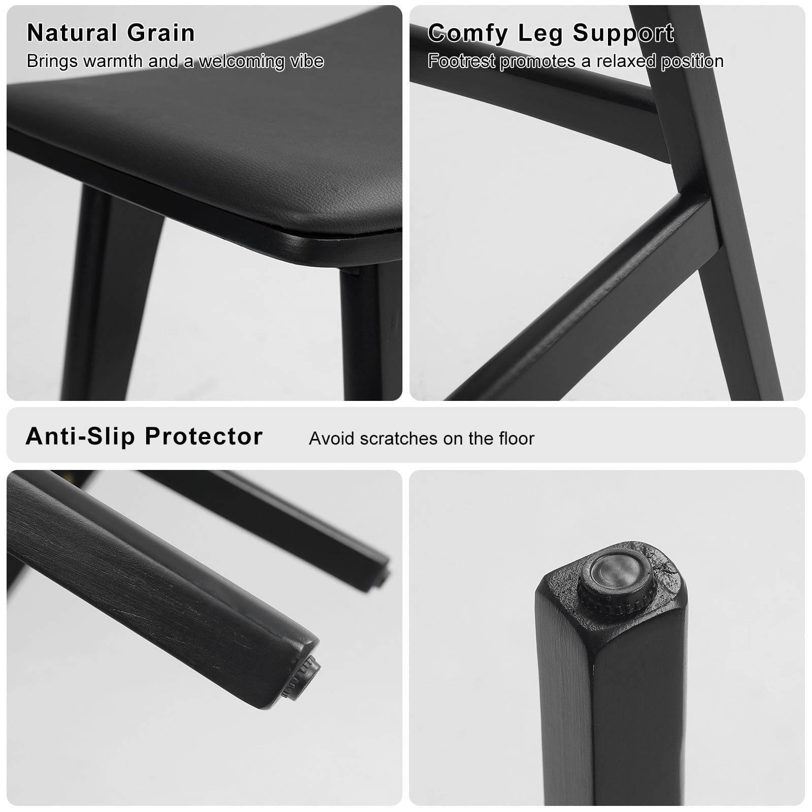 Black chair 46.5x39.5x67cm, view 11