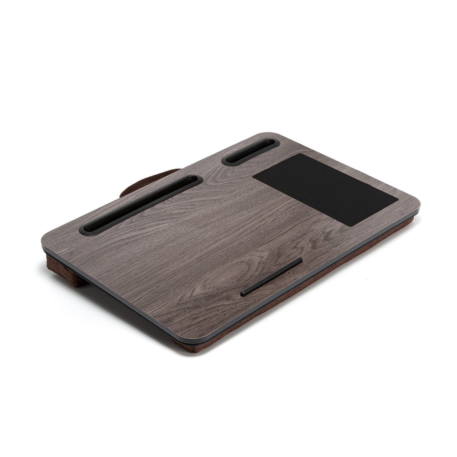 Iron Grey Oak Lap Desk Laptop Stand Cushioned Tray Phone Tablet Holder Mouse Pad, Tablets & Cases