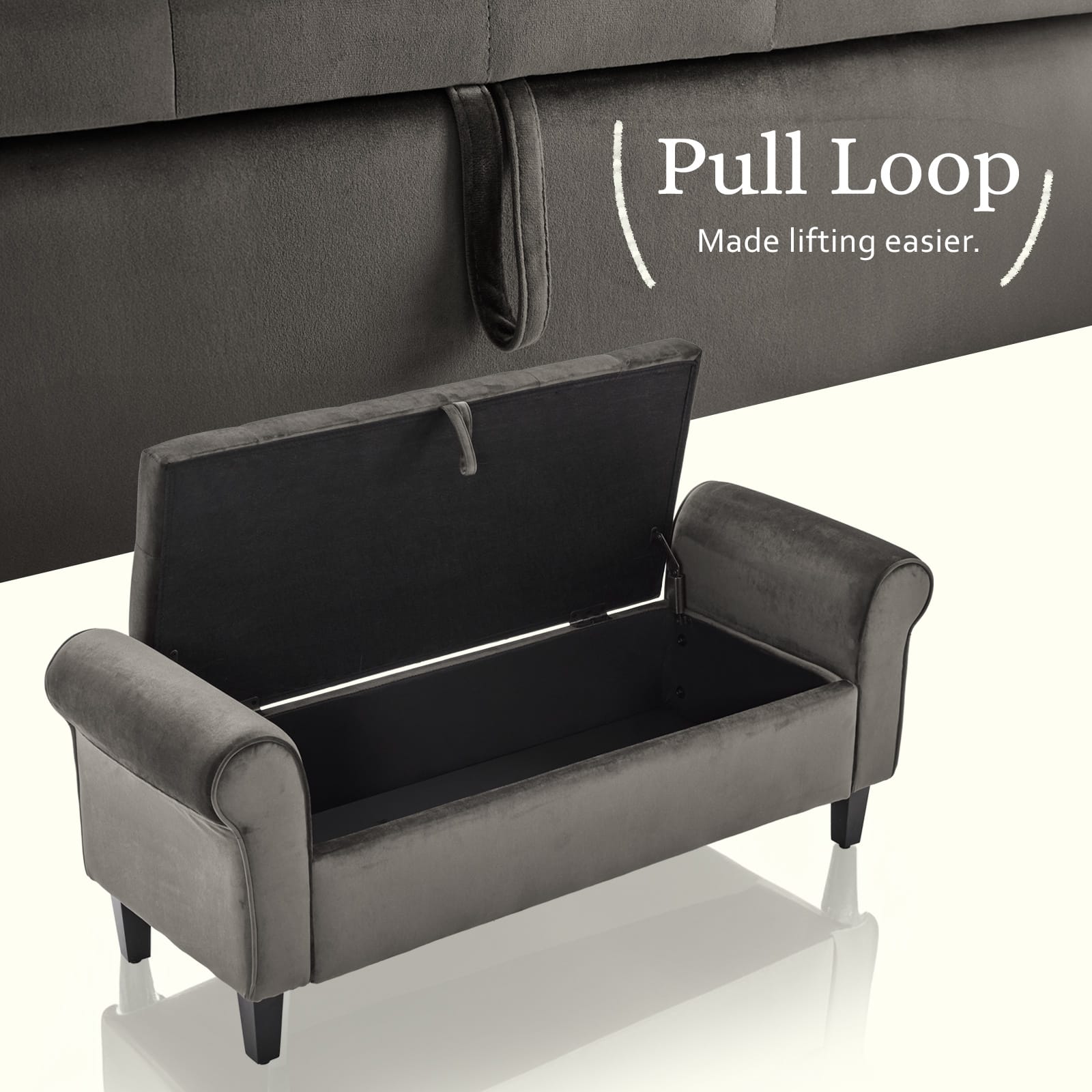 Grey stool 132x48x52cm, view 10