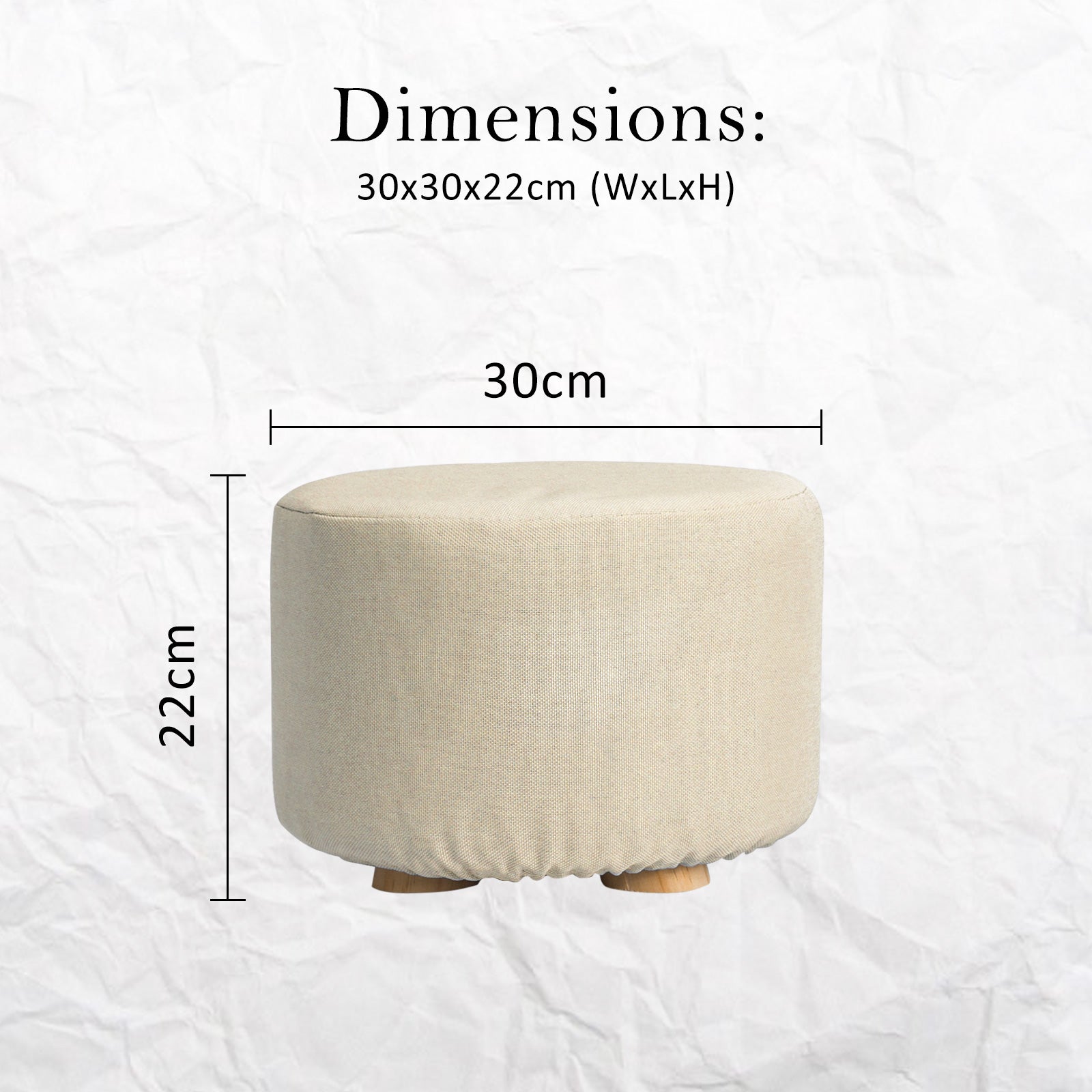 Round Fabric Ottoman