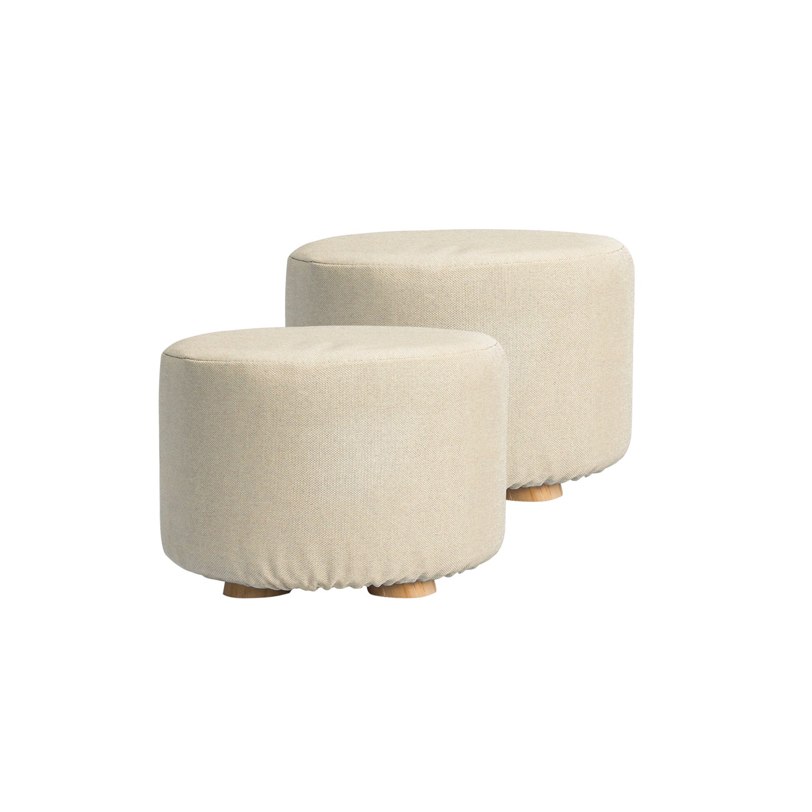 2 Beige Fabric
