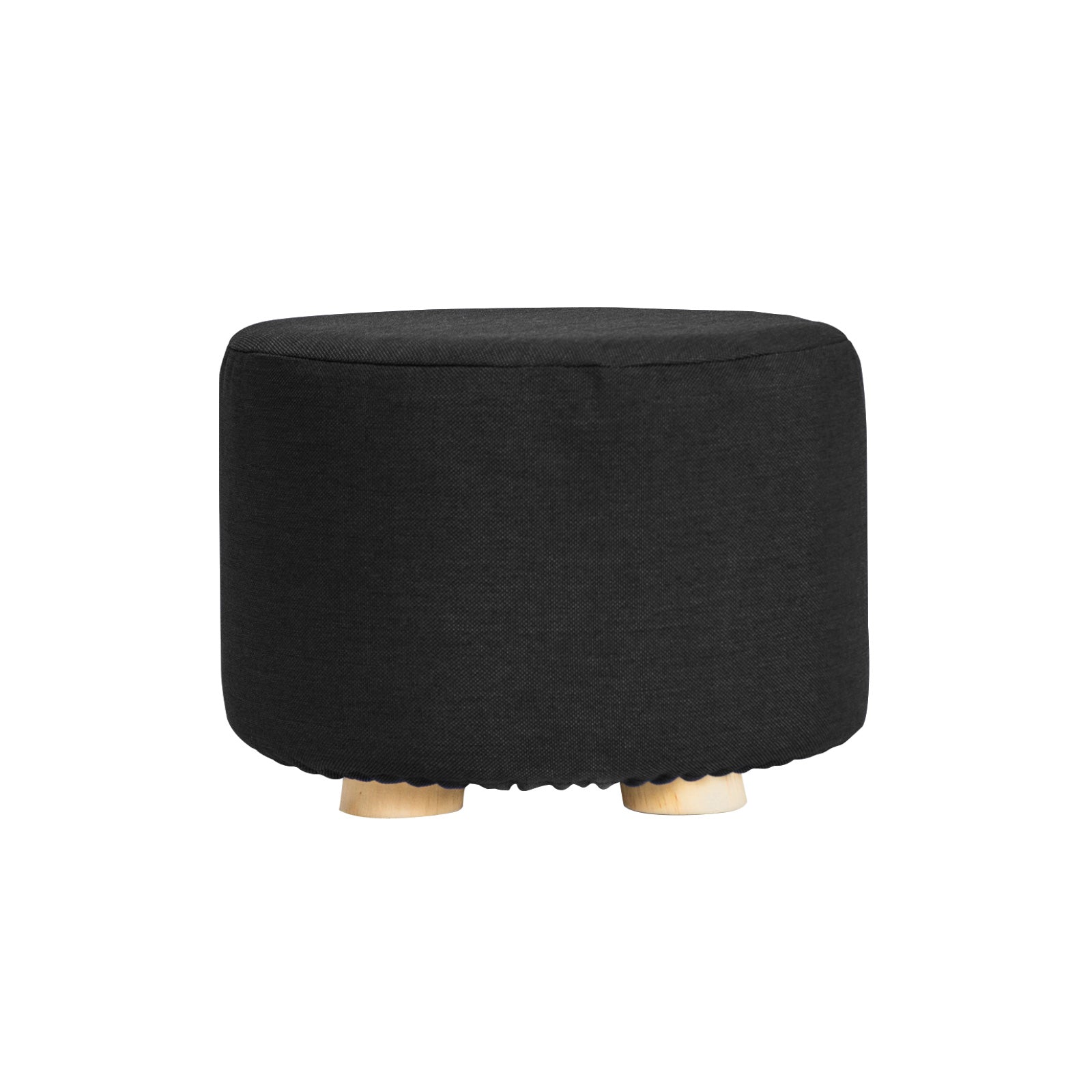 Black Fabric Ottoman