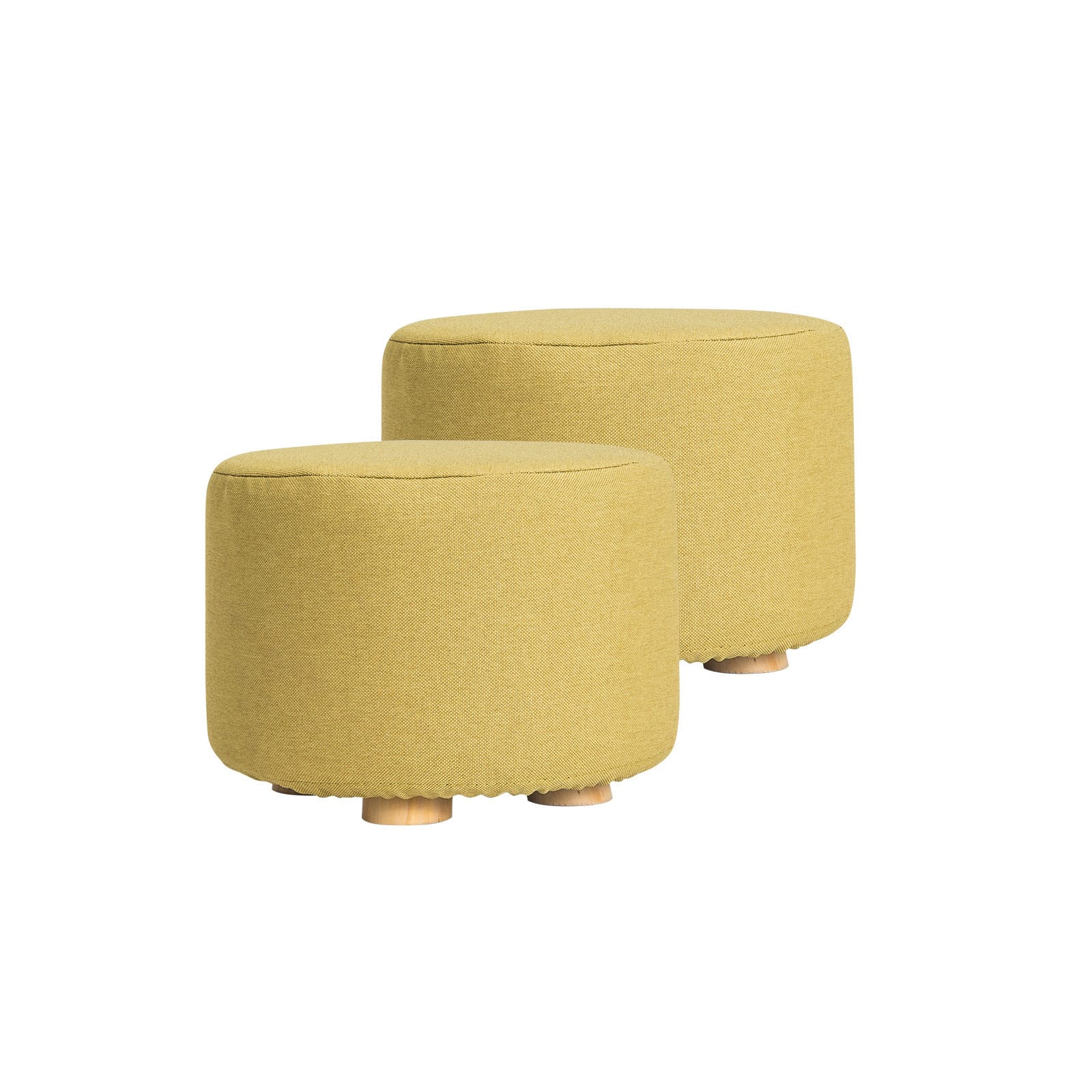 Fabric Ottoman Foot Stool Round 30x30x22cm