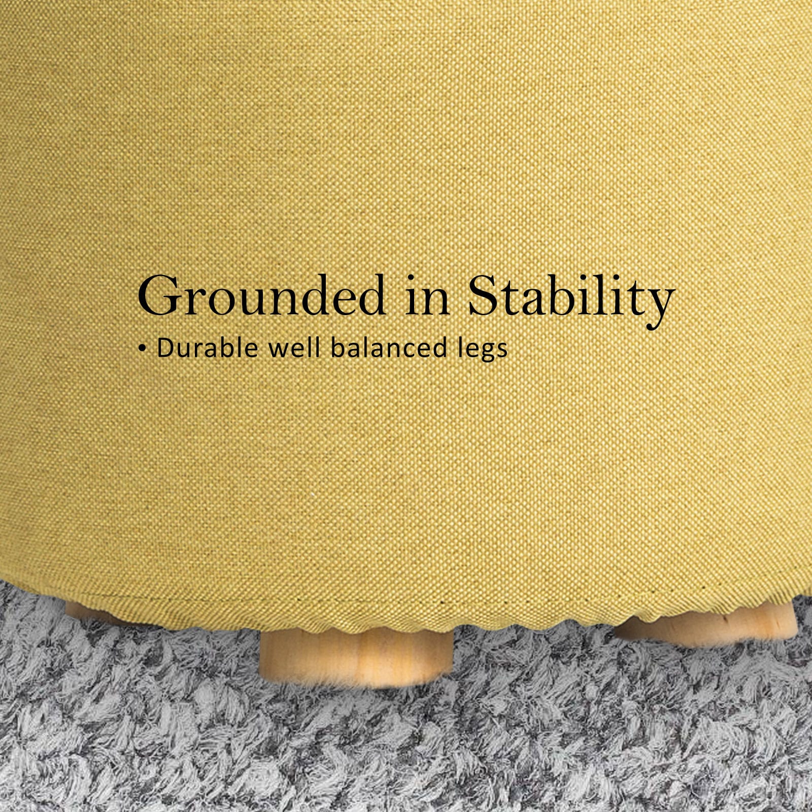 Fabric Ottoman Foot Stool Round 30x30x22cm