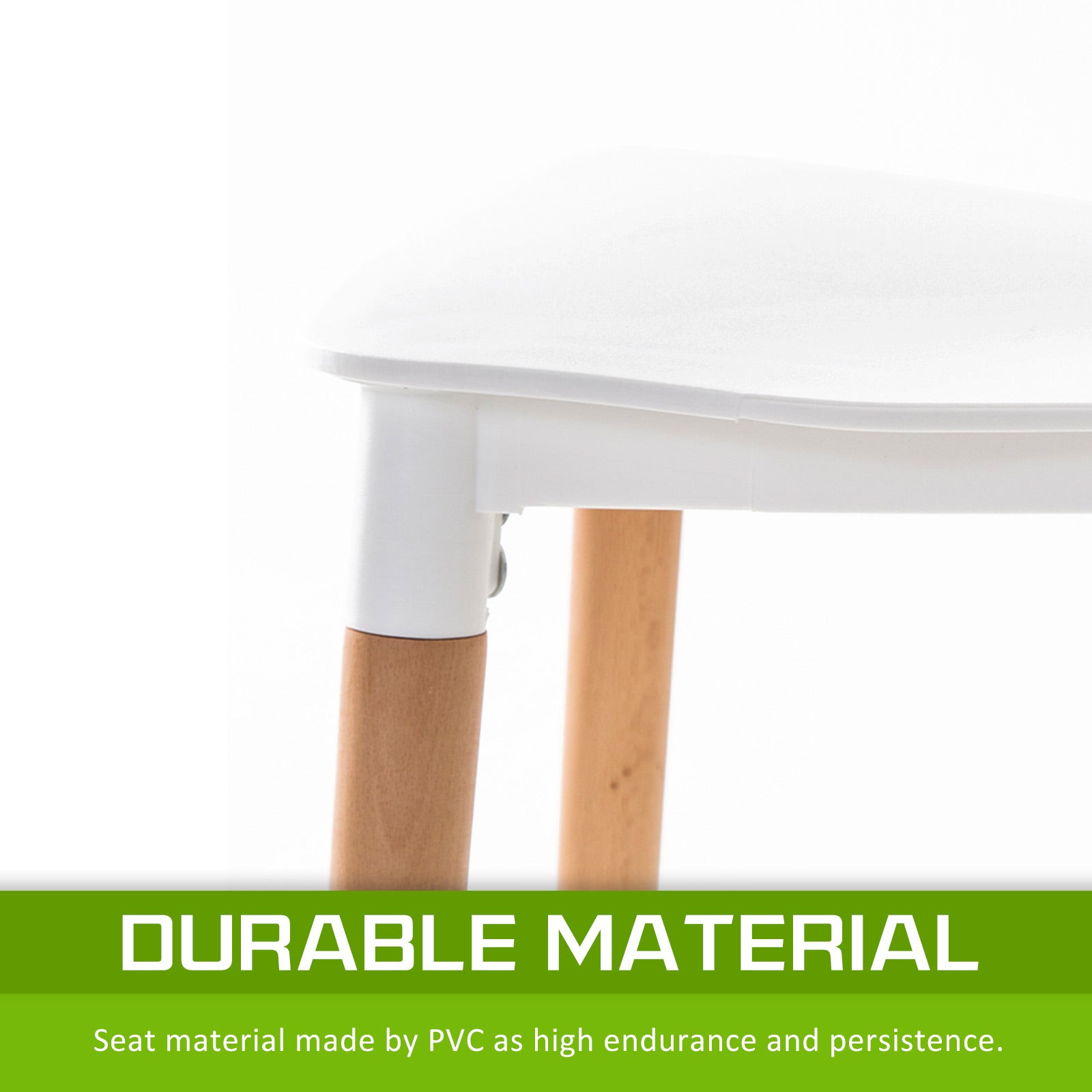 White colour - 4X Retro Belloch Stackable Dining Cafe Chair WHITE