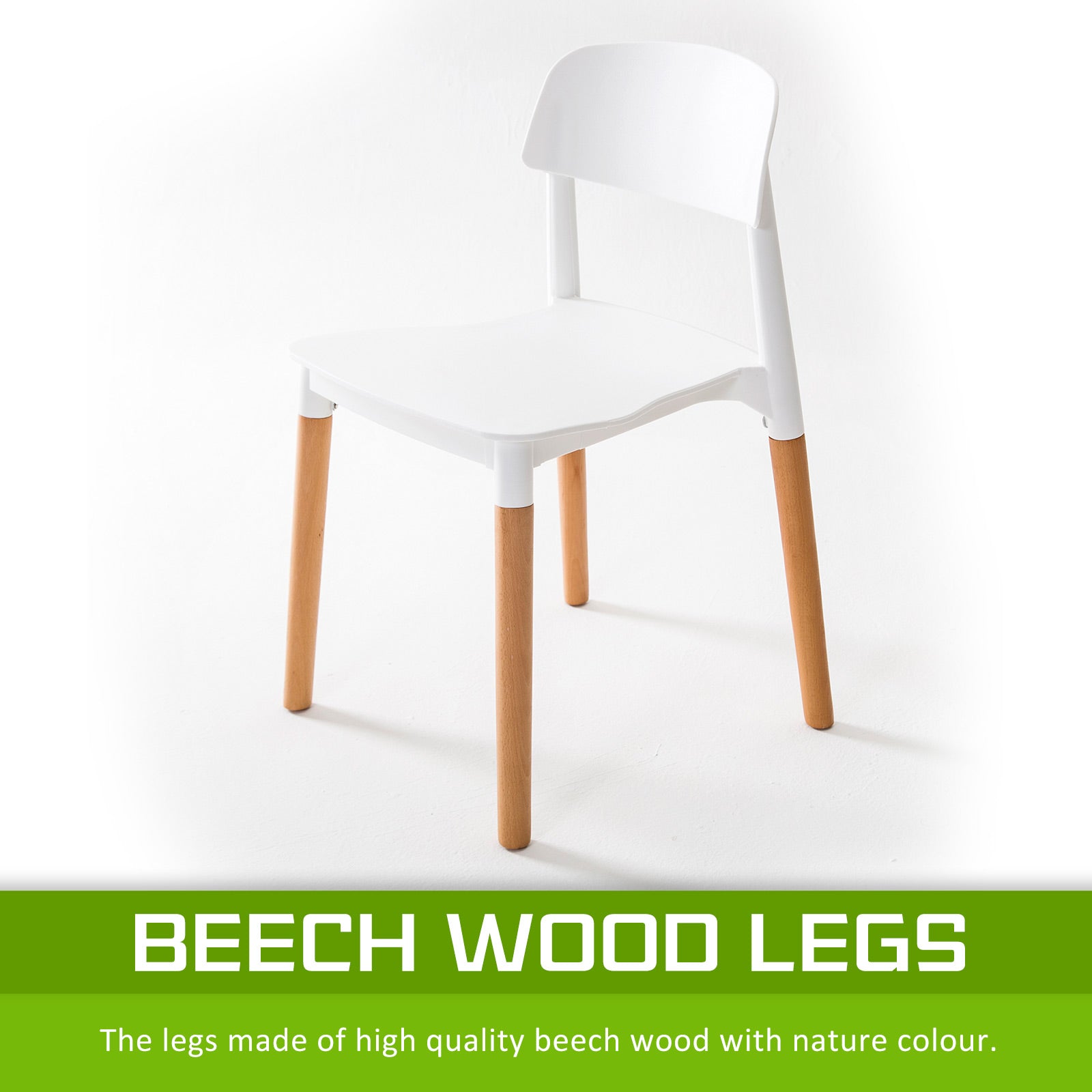 4X Retro Belloch Stackable Dining Cafe Chair WHITE | White colour