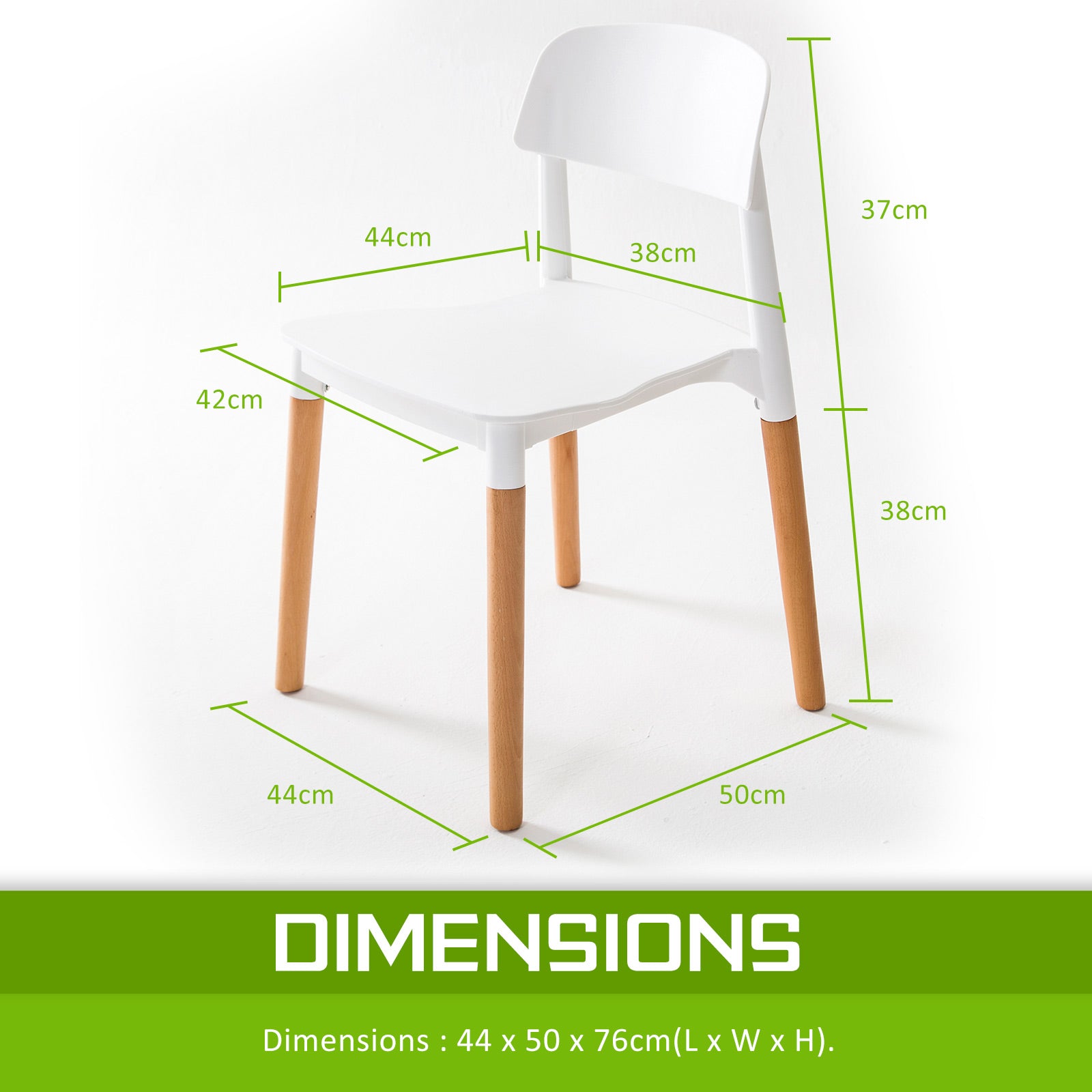 4X Retro Belloch Stackable Dining Cafe Chair WHITE, White colour