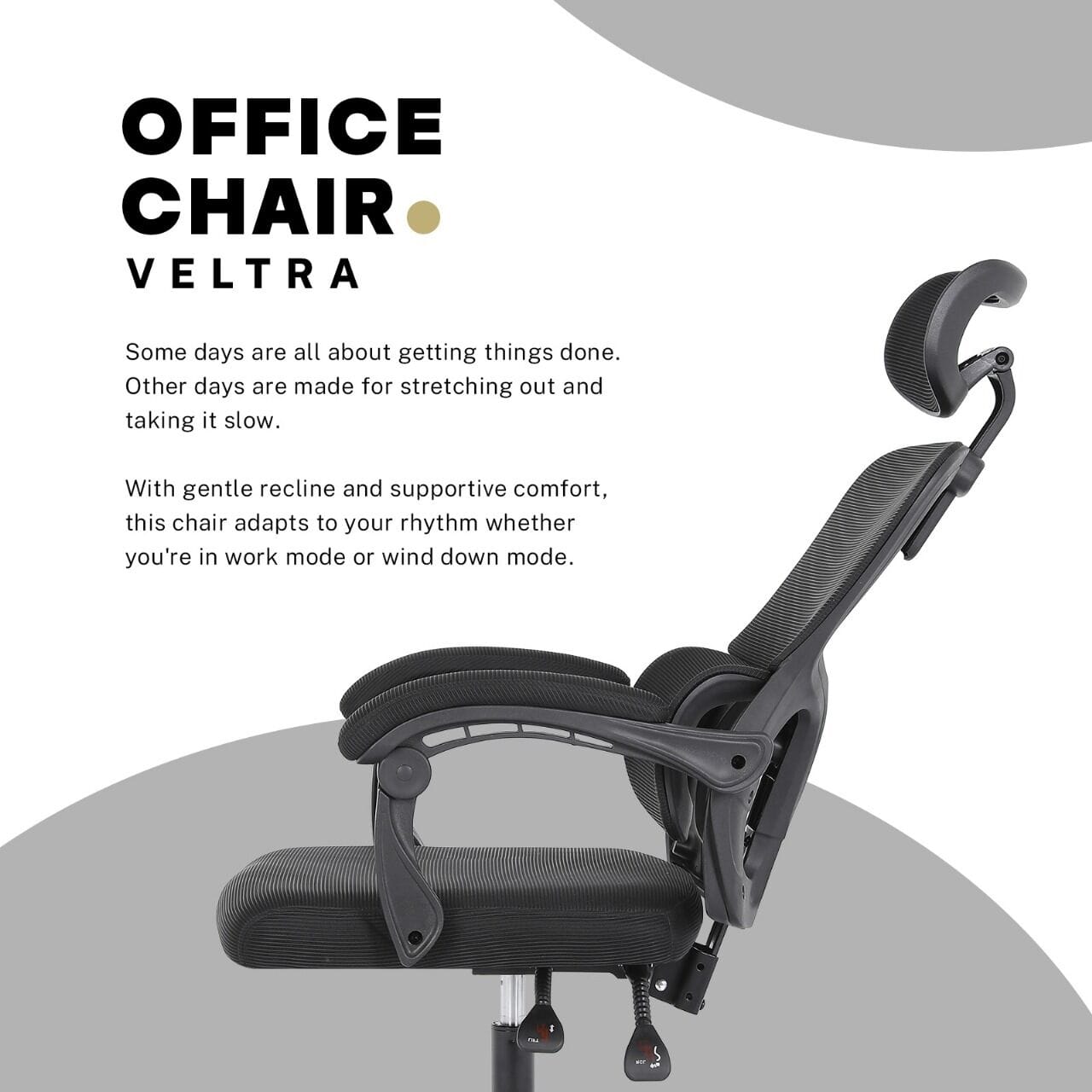 Ergonomic Office Chair Recliner 58x58x118cm
