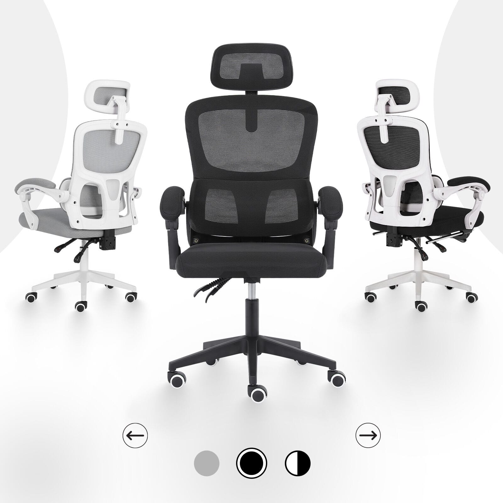 Ergonomic Office Chair Recliner 58x58x118cm
