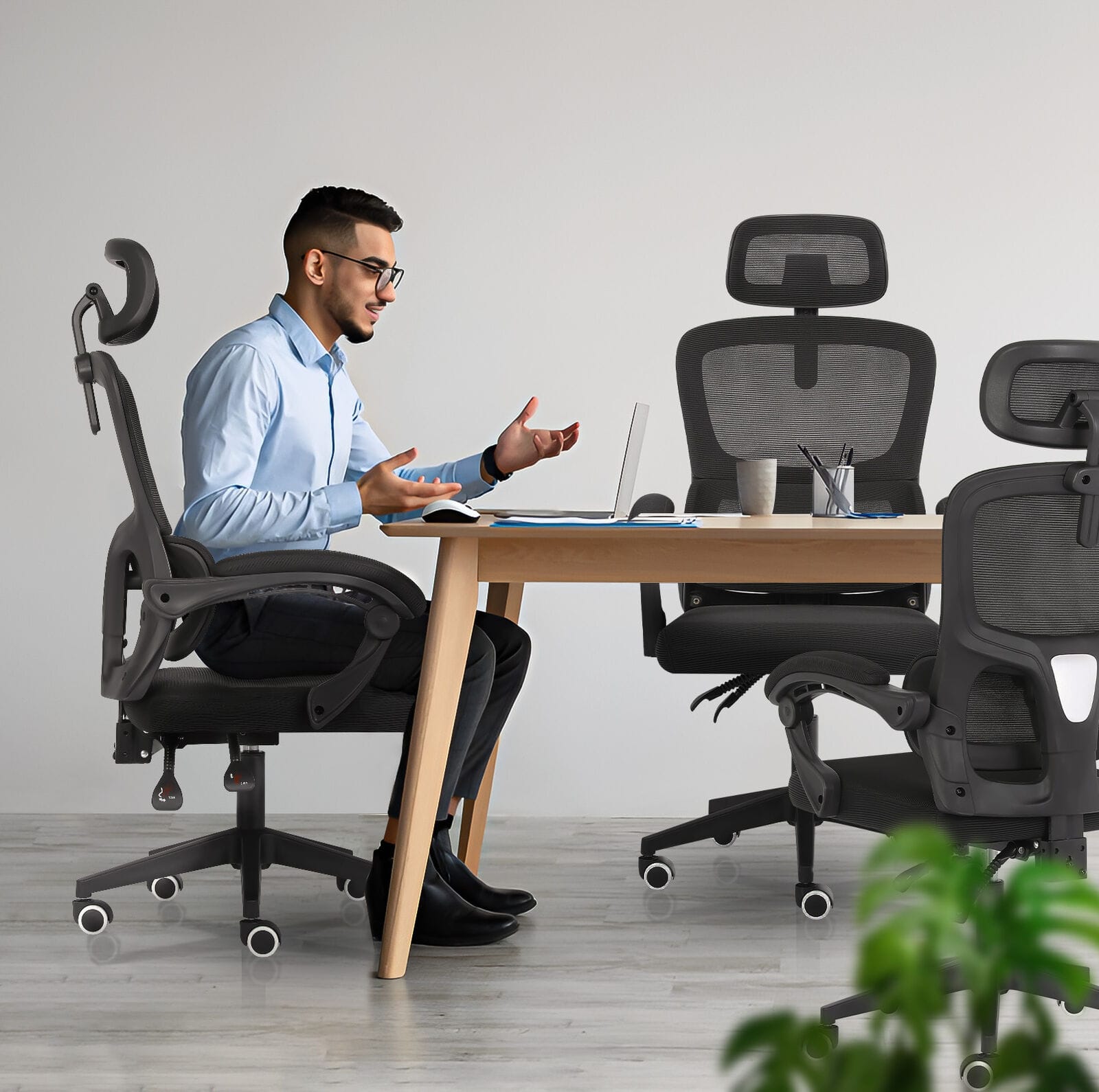 Ergonomic Office Chair Recliner 58x58x118cm