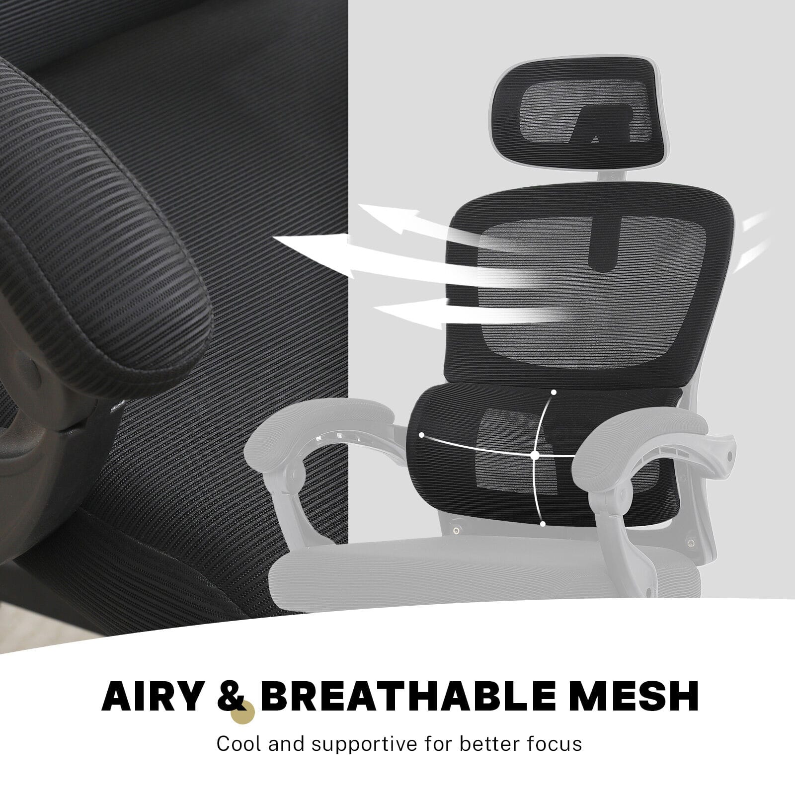 Ergonomic Office Chair Recliner 58x58x118cm