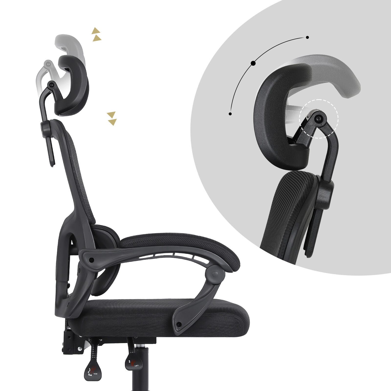 Ergonomic Office Chair Recliner 58x58x118cm