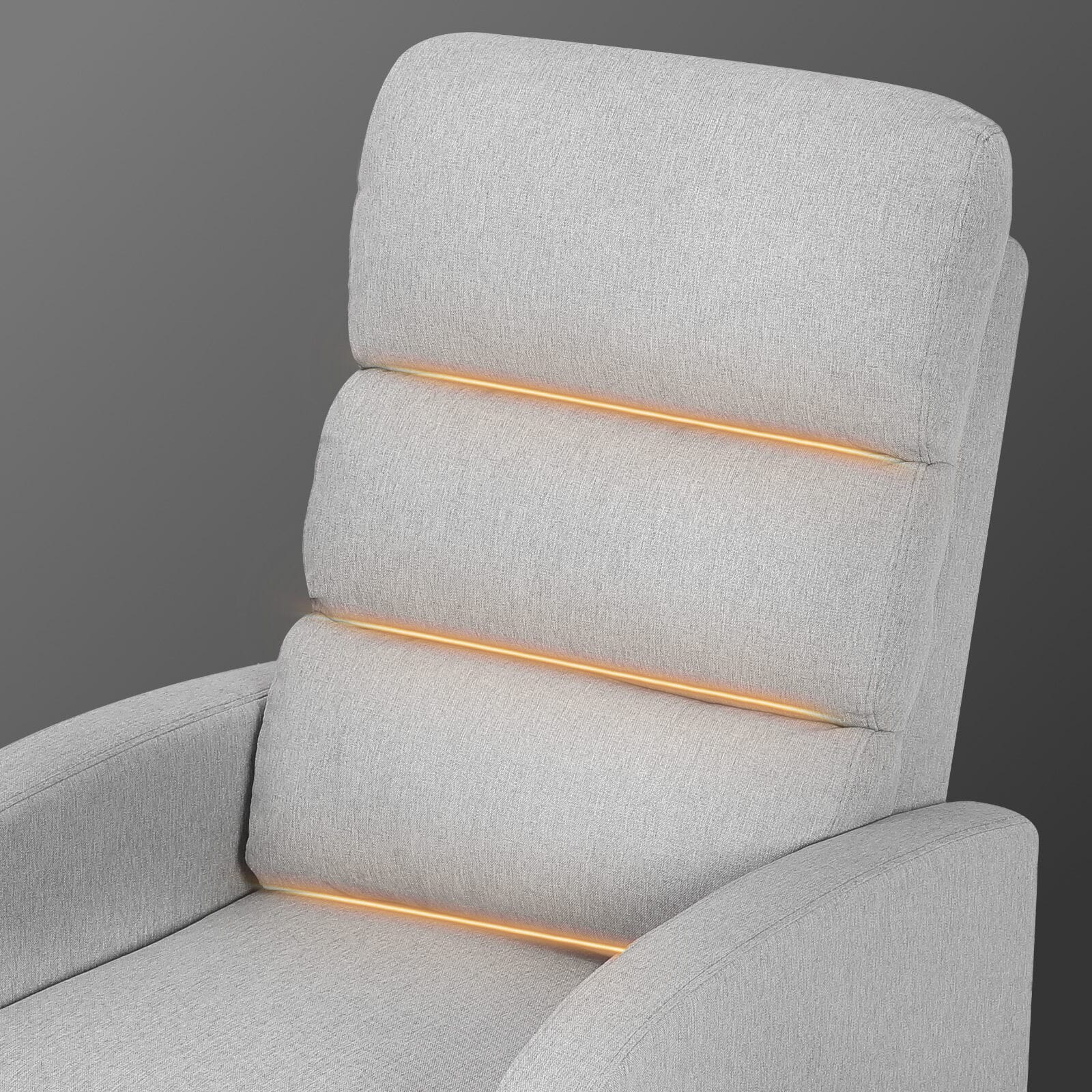 Grey Fabric Recliner Chair