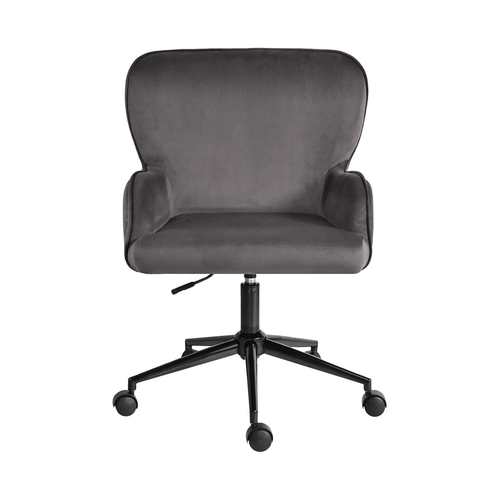 Grey Velvet Office Chair 63x63x86cm