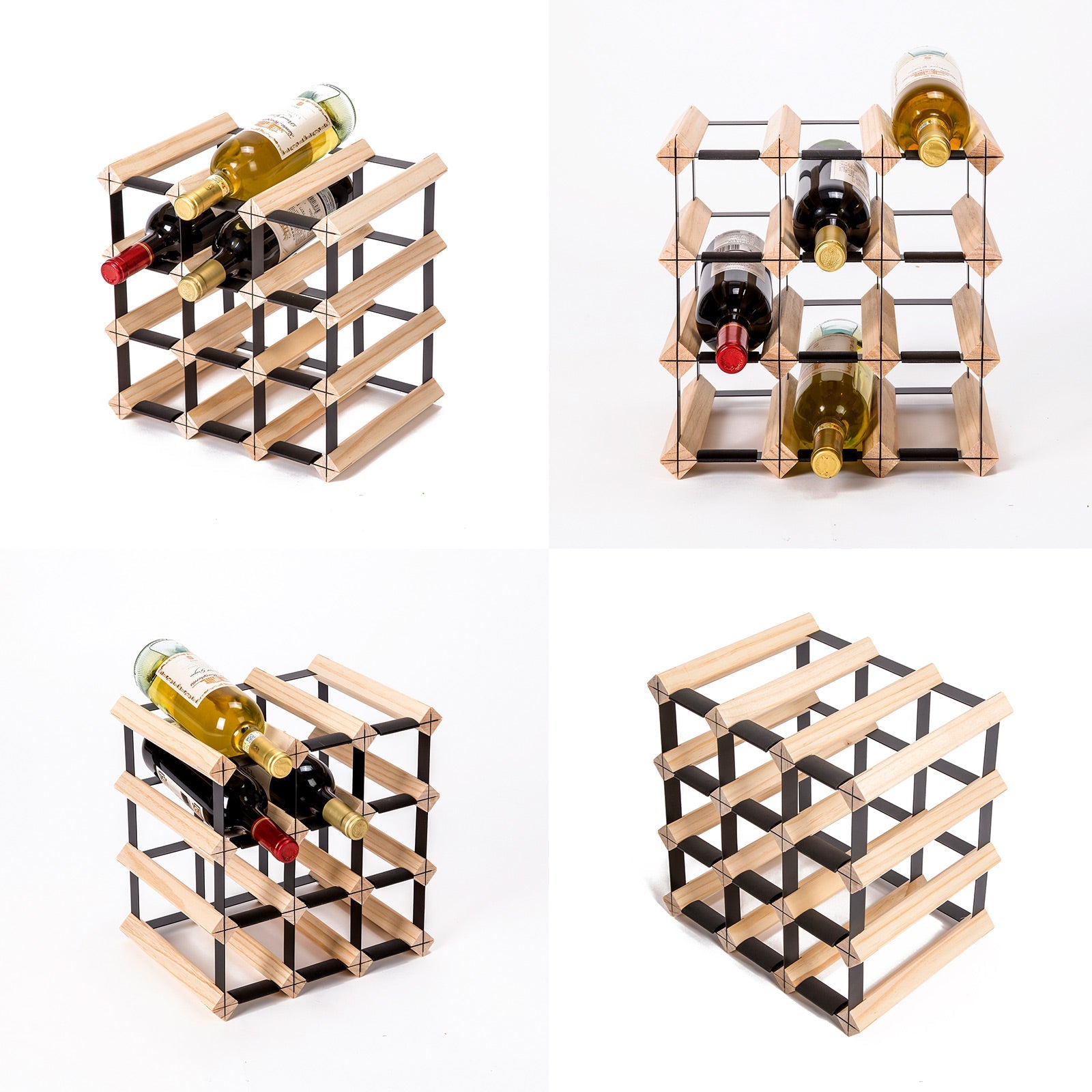 Timber Wine Rack Storage Cellar Organiser 12 Bottle | Wine Racks - photo 11