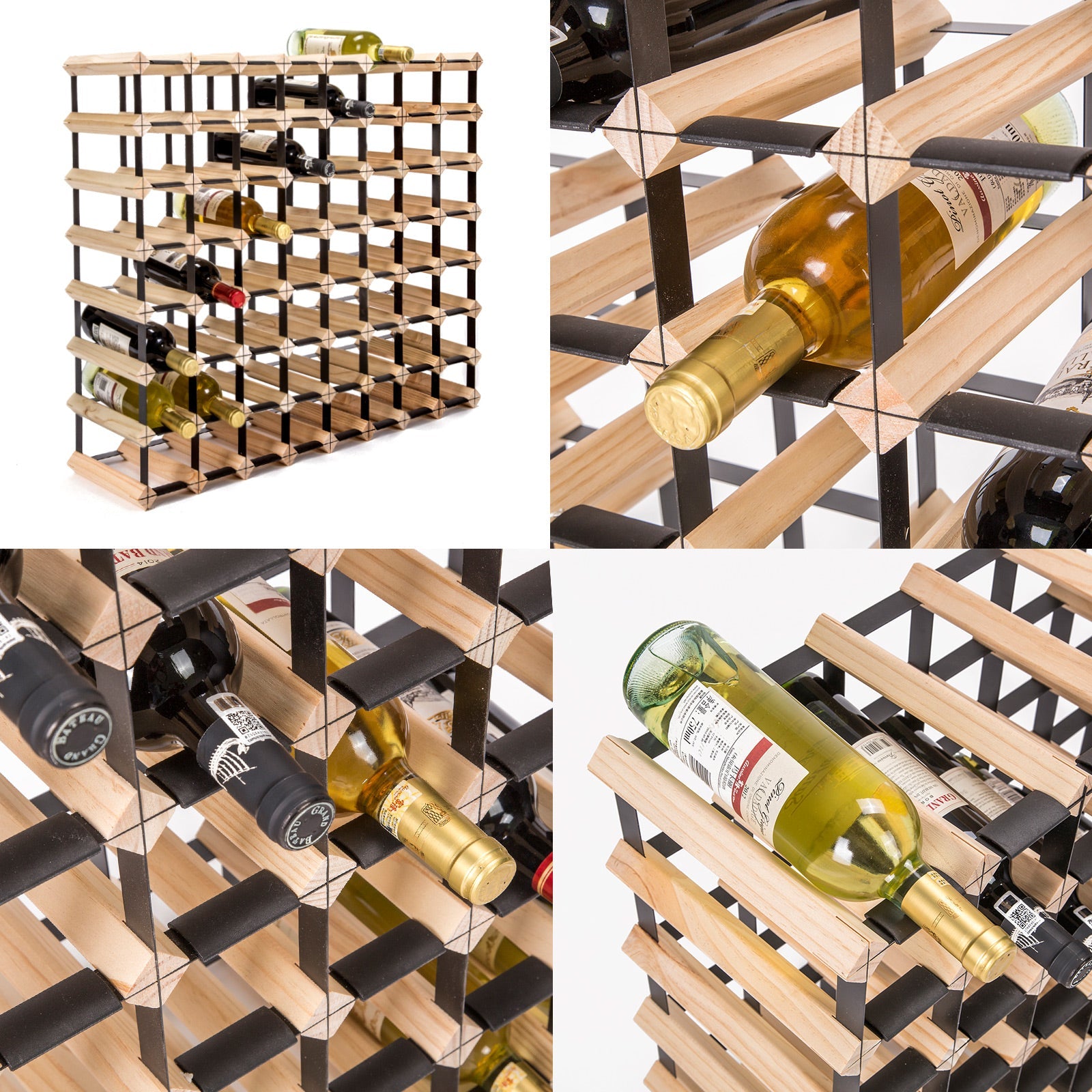 Wine Racks - Timber Wine Rack Storage Cellar Organiser 72 Bottle - photo 10