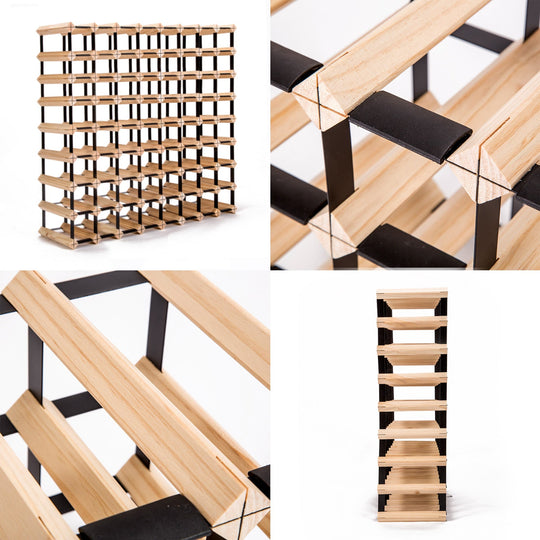 Timber Wine Rack Storage Cellar Organiser 72 Bottle - Wine Racks