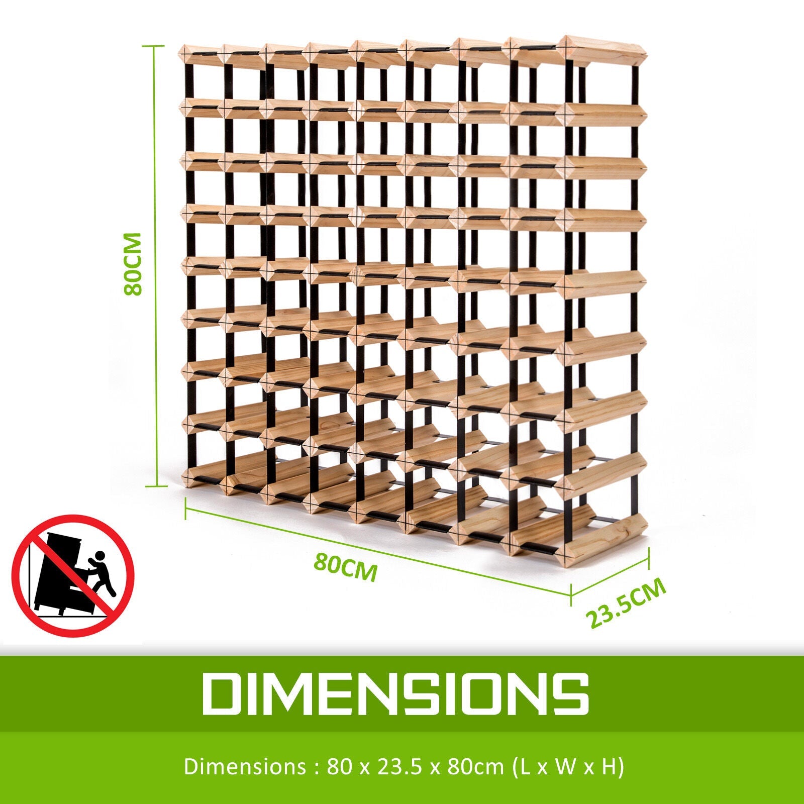 Timber Wine Rack Storage Cellar Organiser 72 Bottle | Wine Racks - photo 11