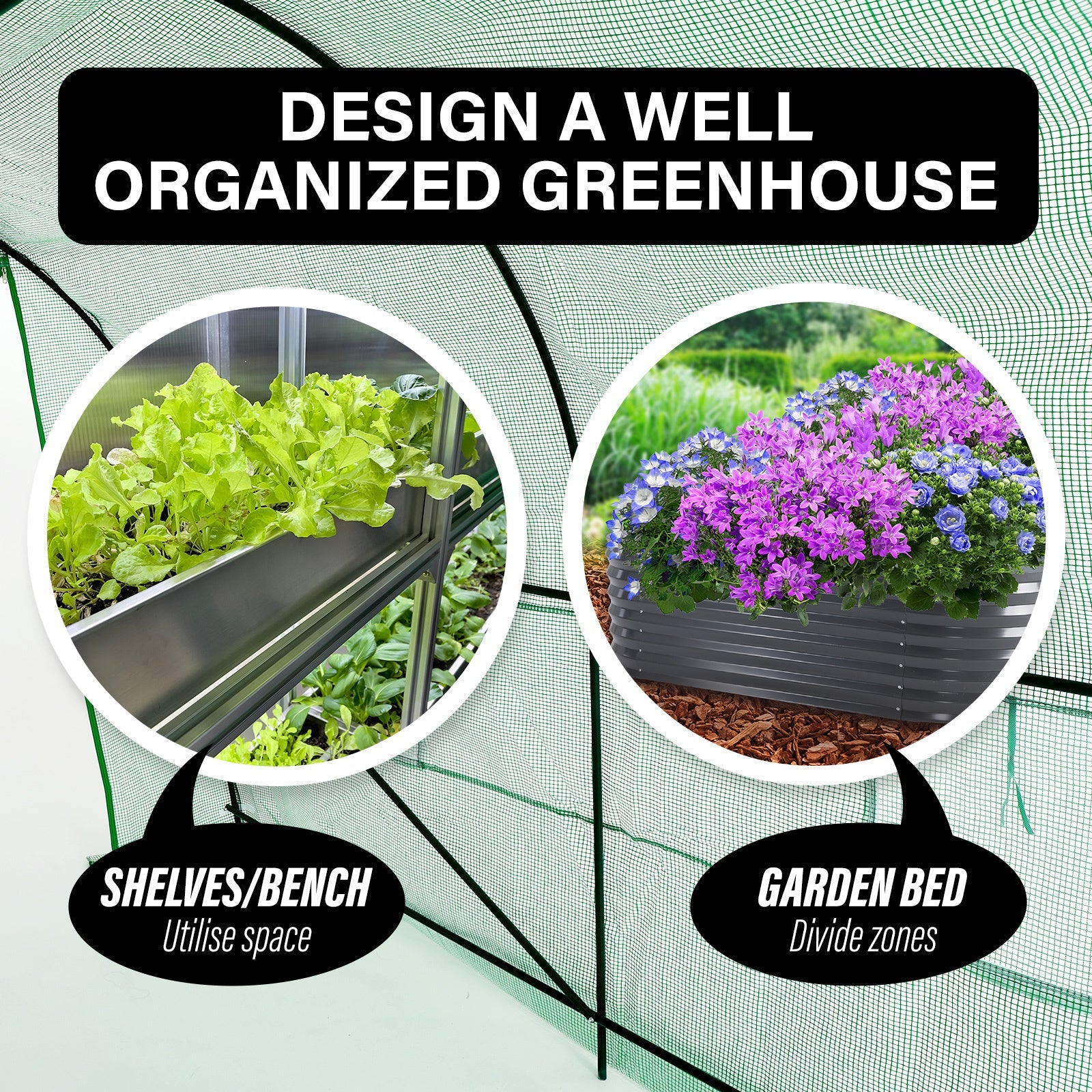 Garden Greenhouse Walk-In Shed 3.5x2x2M PE Apex with Greenhouses & Accessories - photo 8