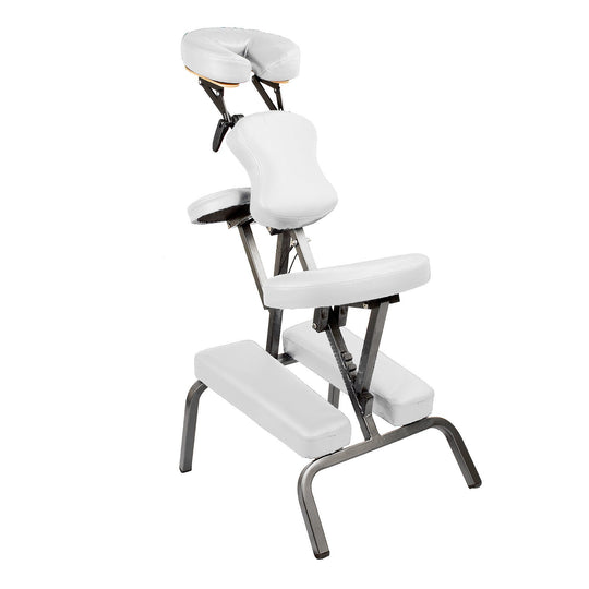 Aluminium Portable Beauty Massage Foldable Chair Table WHITE - Therapy Waxing