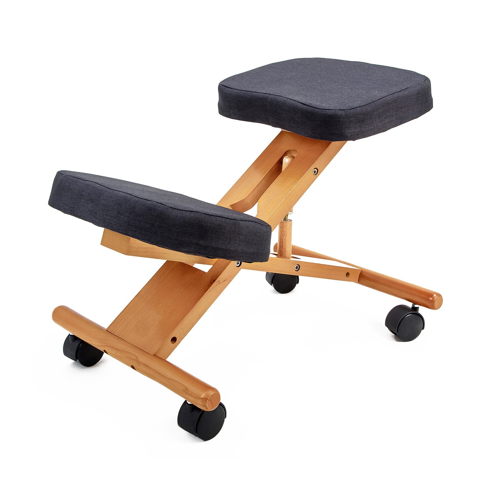 Ergonomic Adjustable Kneeling Chair BLACK, Black colour